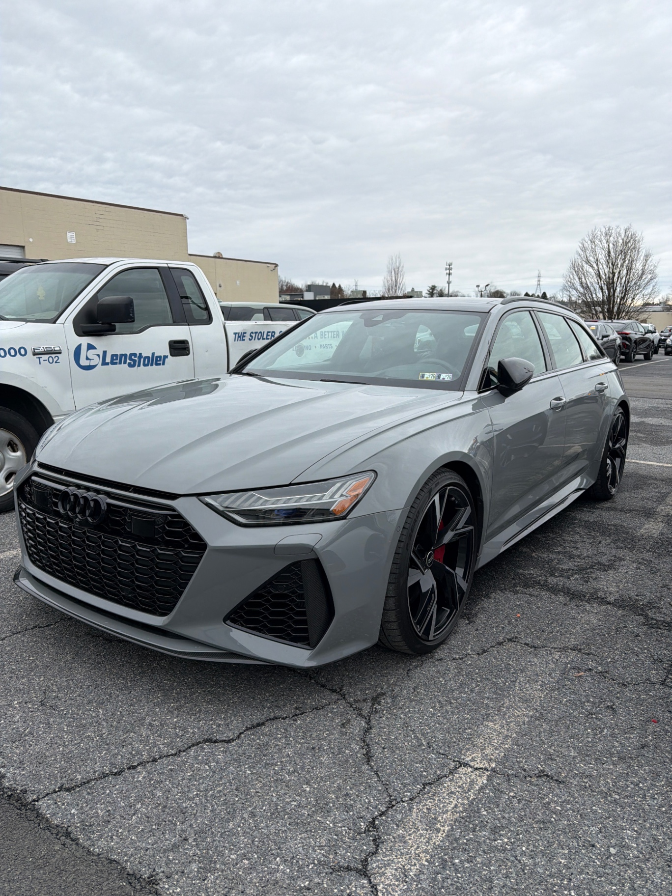 Audi RS6 Avant photographed at the dealership pickup